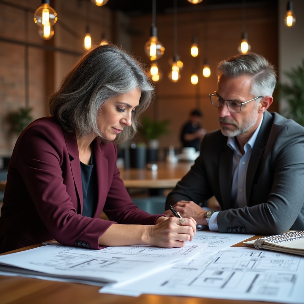 Incontro del team fondatore in uno spazio loft industriale