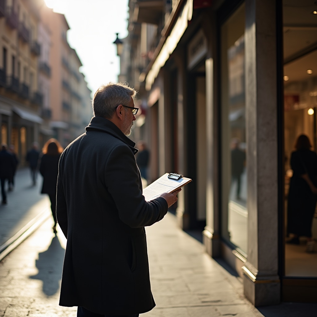 Ricerca della location ideale in una via commerciale