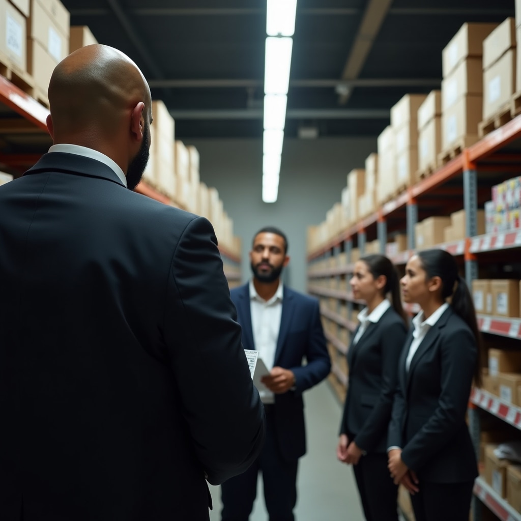 Briefing del personale prima dell'apertura del negozio